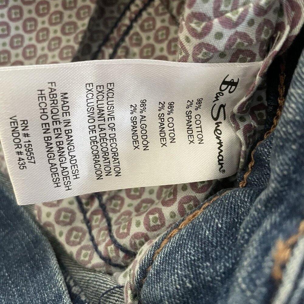Ben Sherman Men Jeans Straight Fit Stretch Denim Blue Astor‎ Med Wash 31x34 NEW - Picture 5 of 8